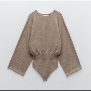 Zara knit bodysuit sweater